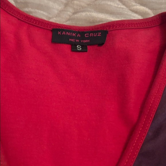 Kanika Cruz floral sequin embroidered open-knit crochet fringe sleeves top sz.S - Picture 8 of 13